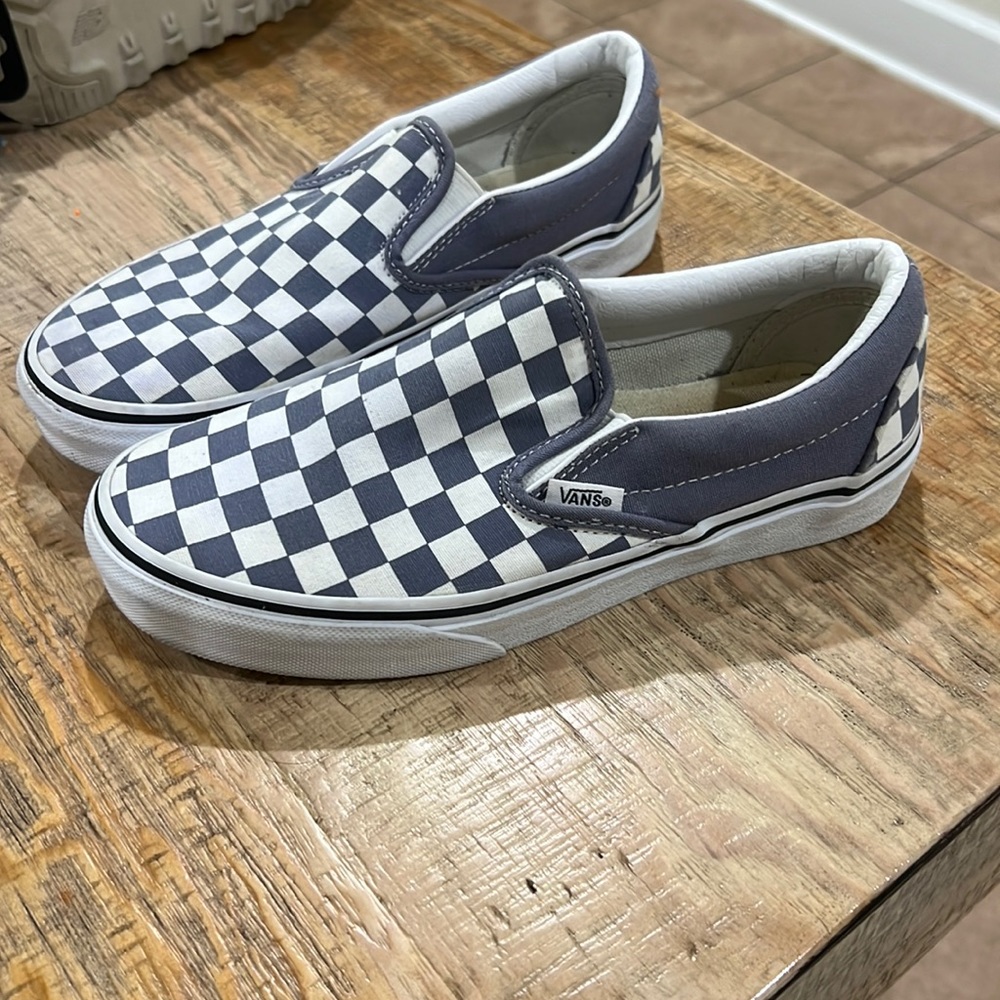 Blue Checkered Vans